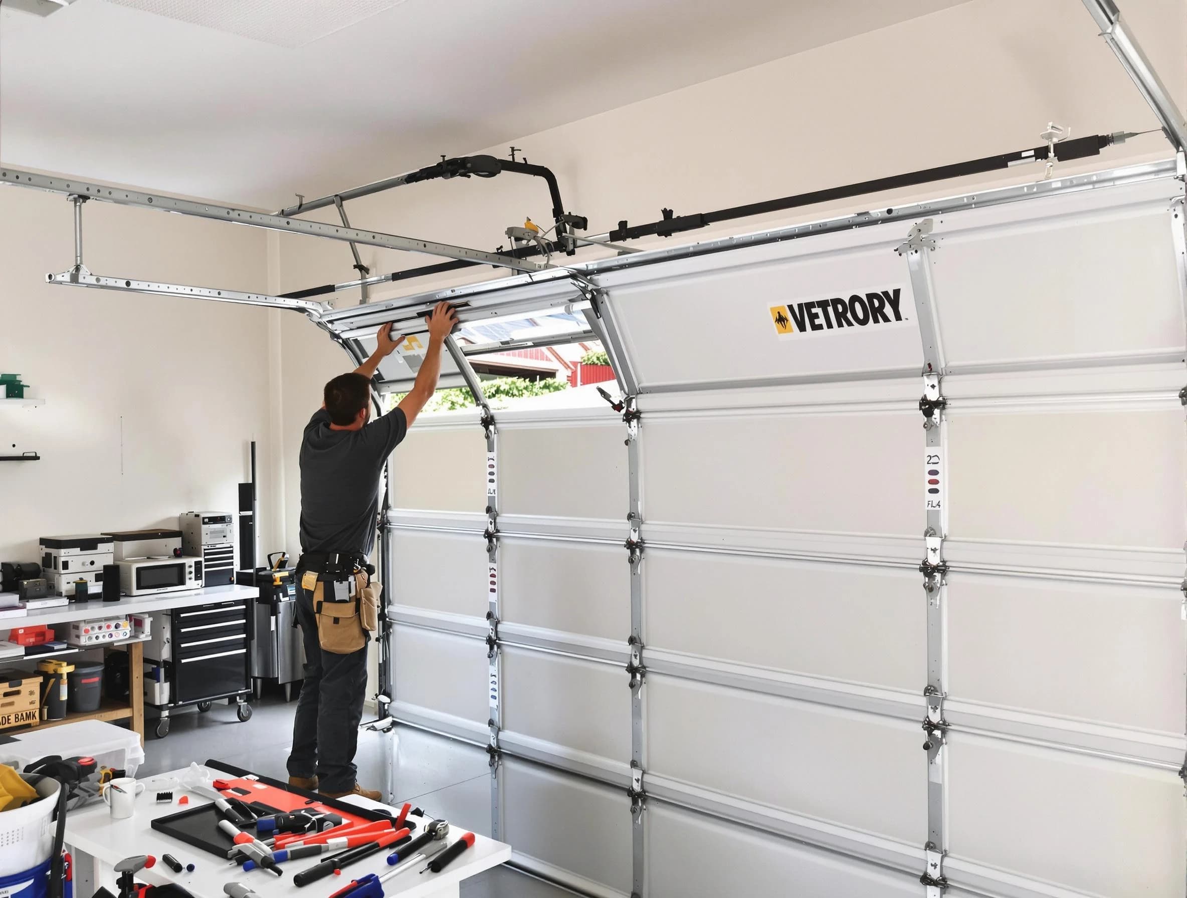 Midvale Garage Door Repair technician performing section replacement in Midvale