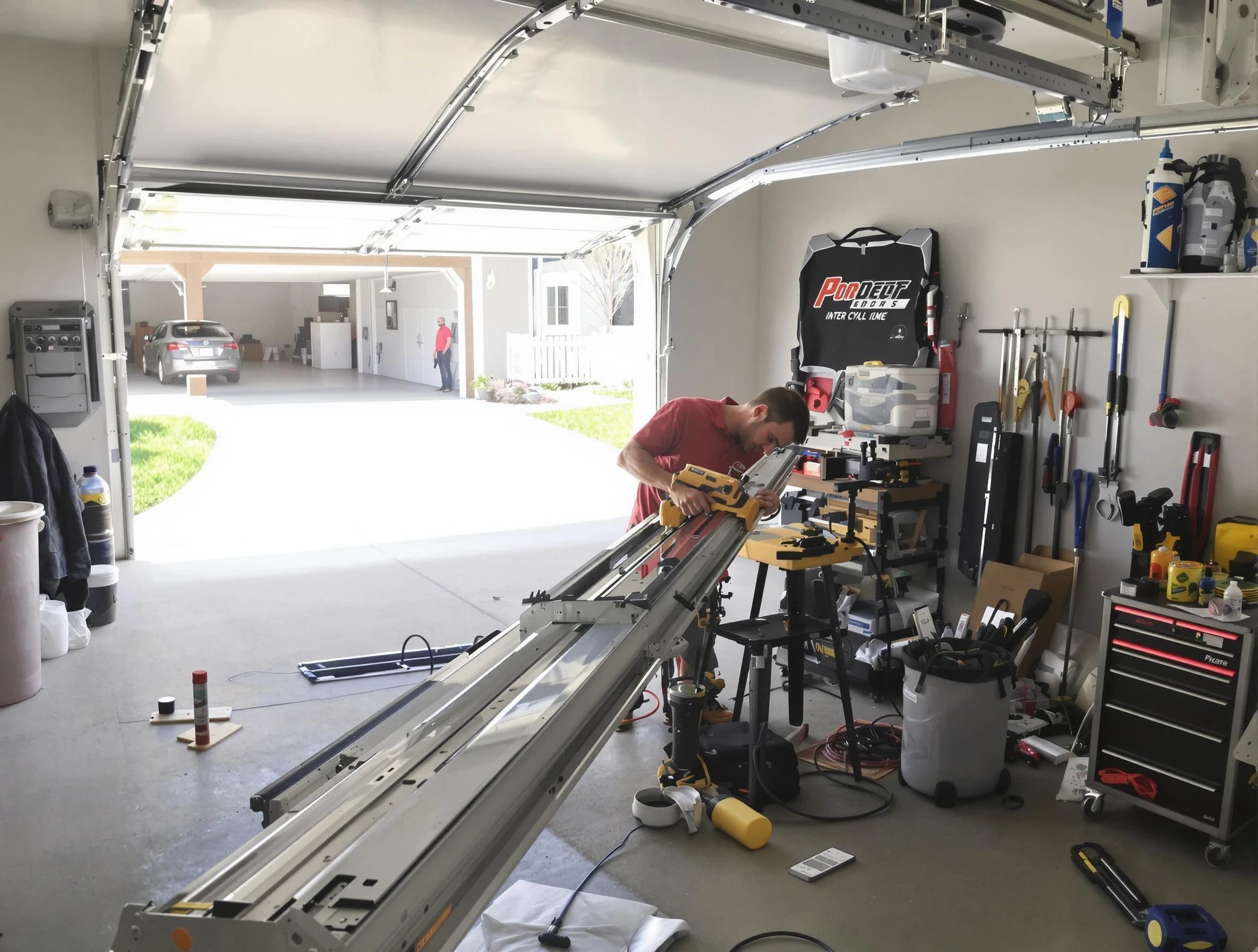 Midvale Garage Door Repair expert performing track repair in Midvale