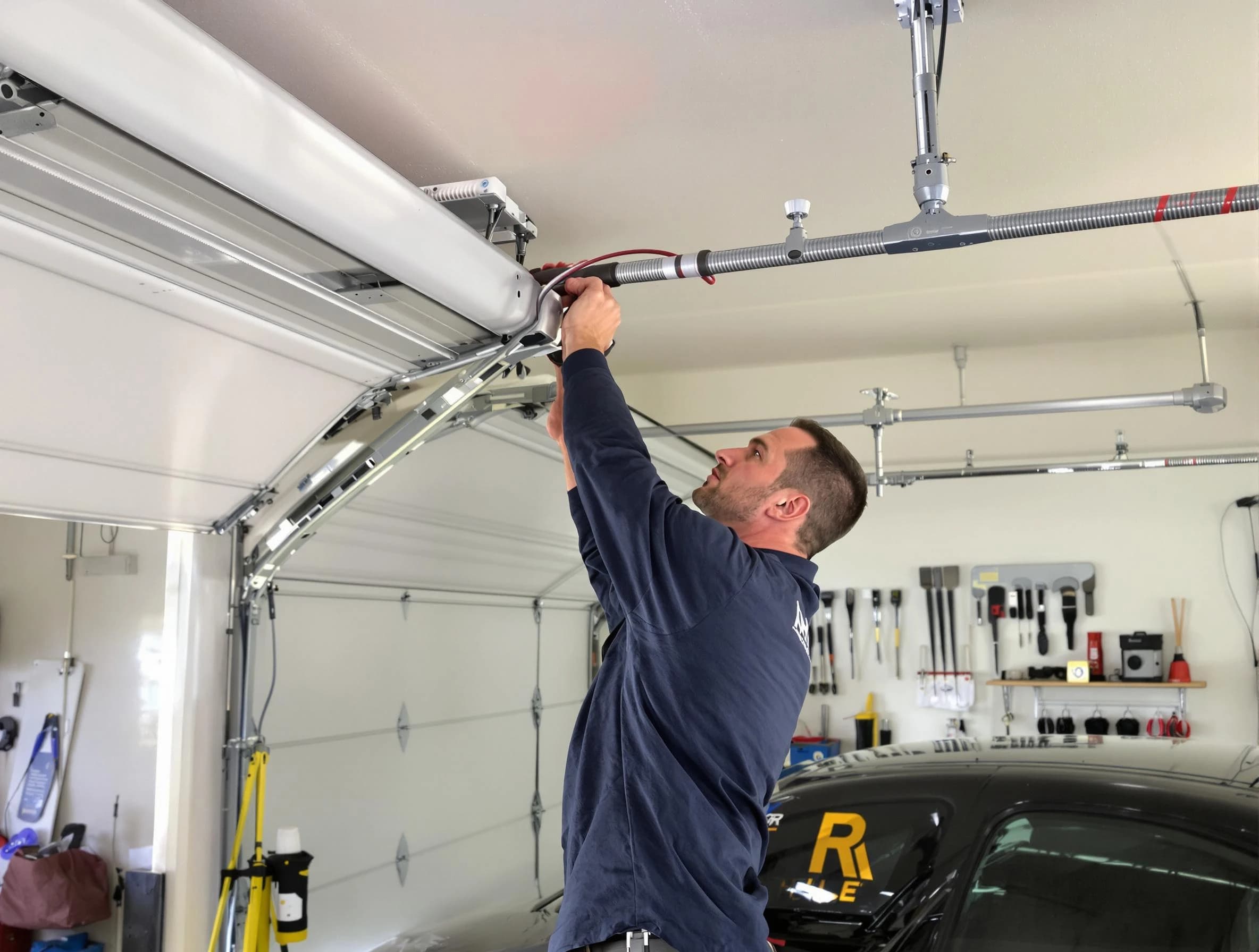 Midvale Garage Door Repair technician performing garage door cable repair in Midvale