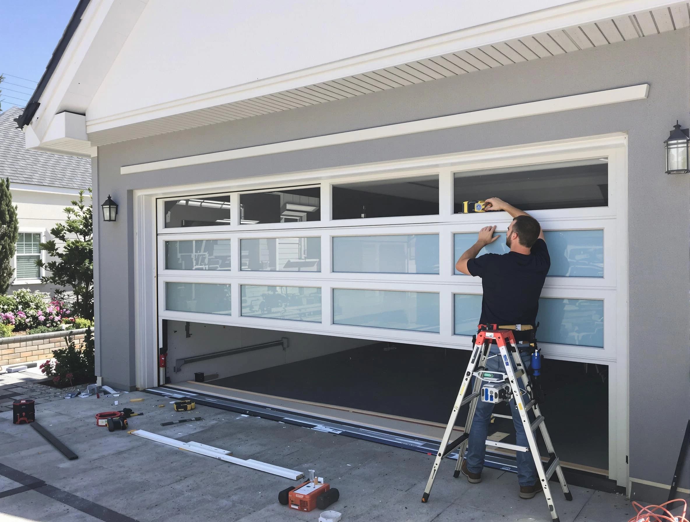 Midvale Garage Door Repair team performing garage door replacement in Midvale