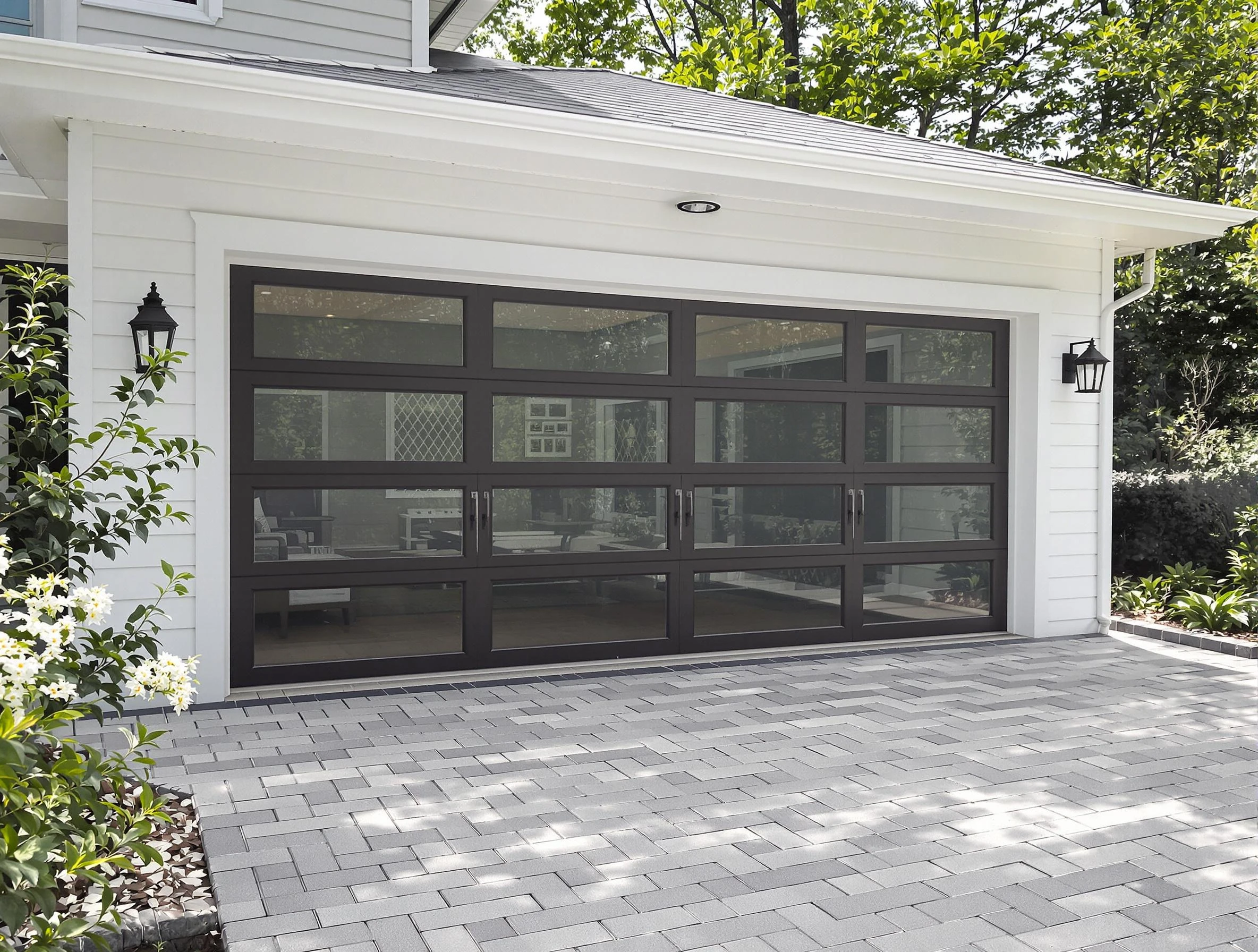 Midvale Garage Door Repair design specialist presenting custom garage door options to Midvale homeowner